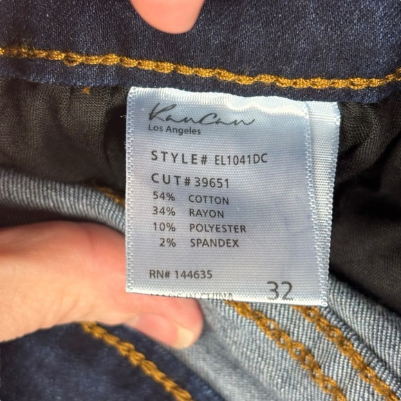 EUC KanCan Women’s Dark Blue High-rise Boot Cut Jeans Sz 32 w/29” inseam - Picture 10 of 12